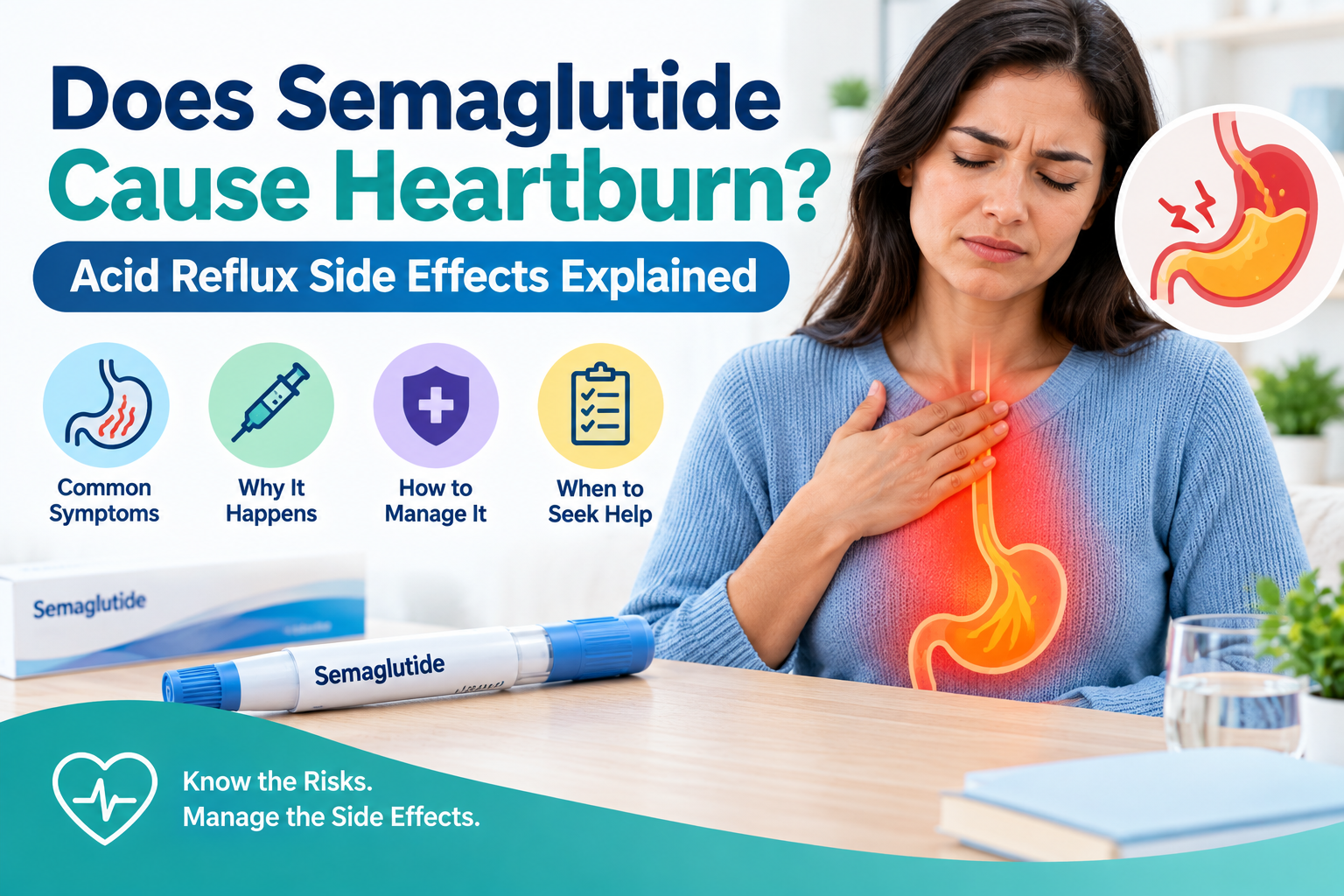 does semaglutide cause heartburn