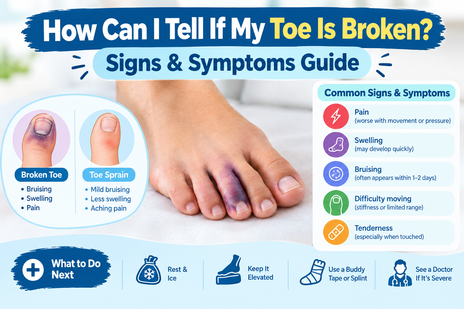how can i tell if my toe is broken