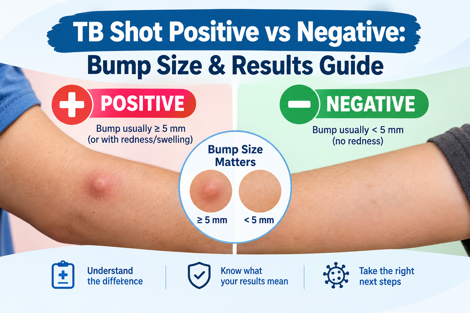 Tb Shot positive vs negative bump size