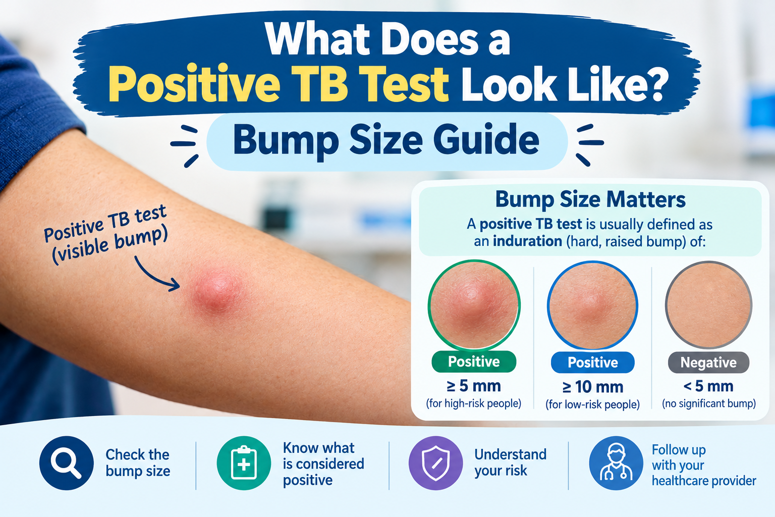 what does a positive tb test look like